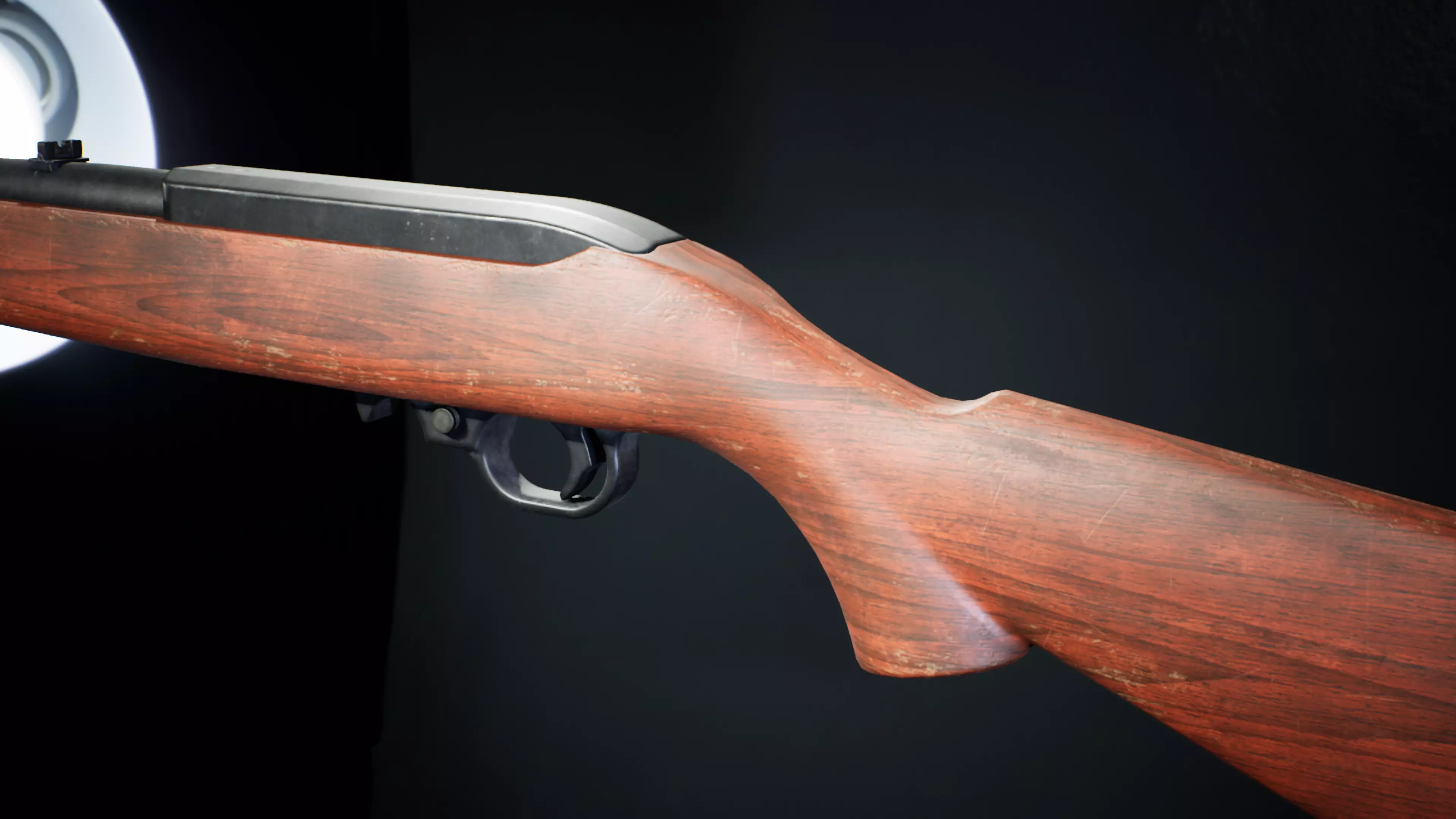 PBR - Ruger 10 22 Carbine Rifle - Game-Ready 3D Asset Low-poly 3D model_2