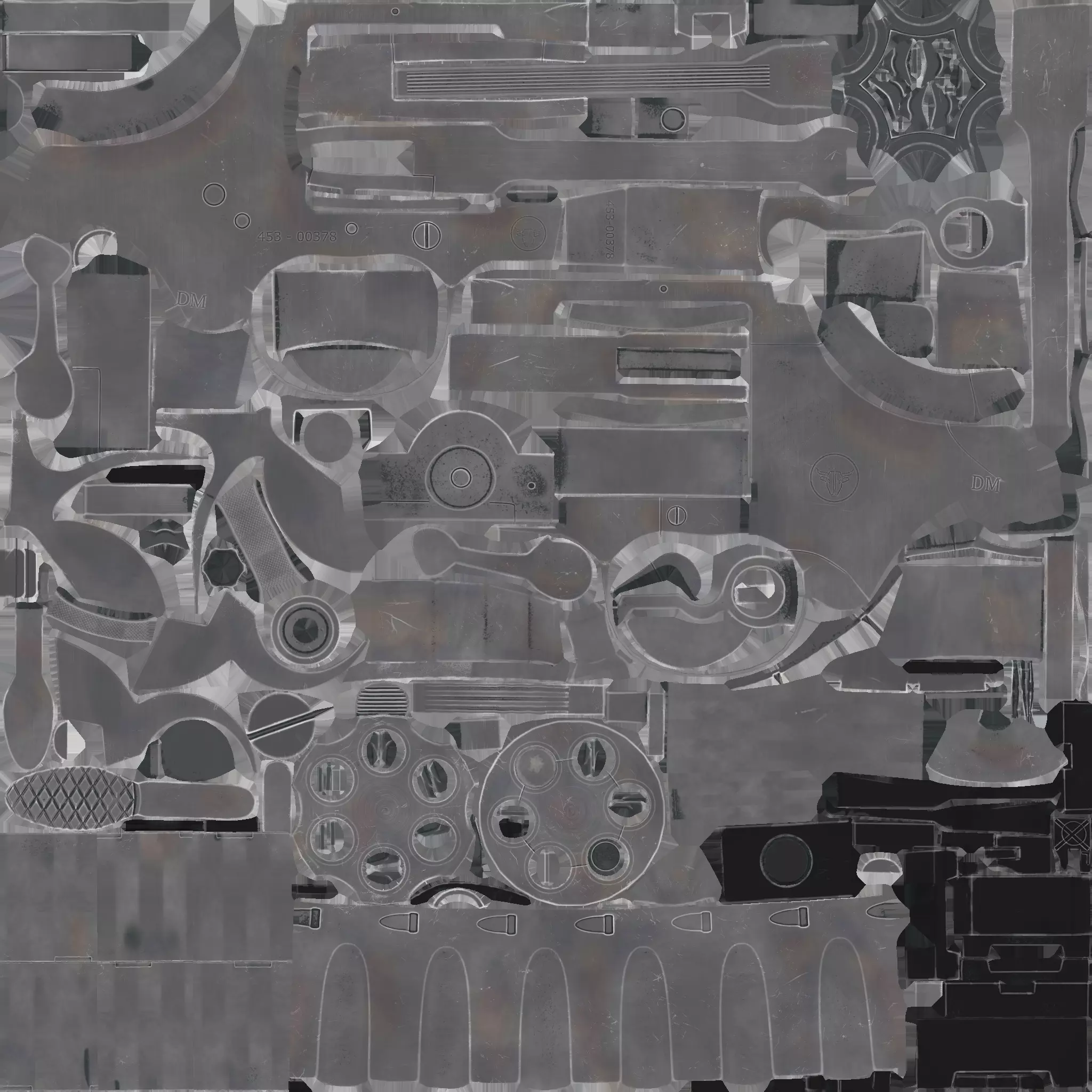 PBR - Western 357 Revolver - Game-Ready 3D Asset Low-poly 3D model_18