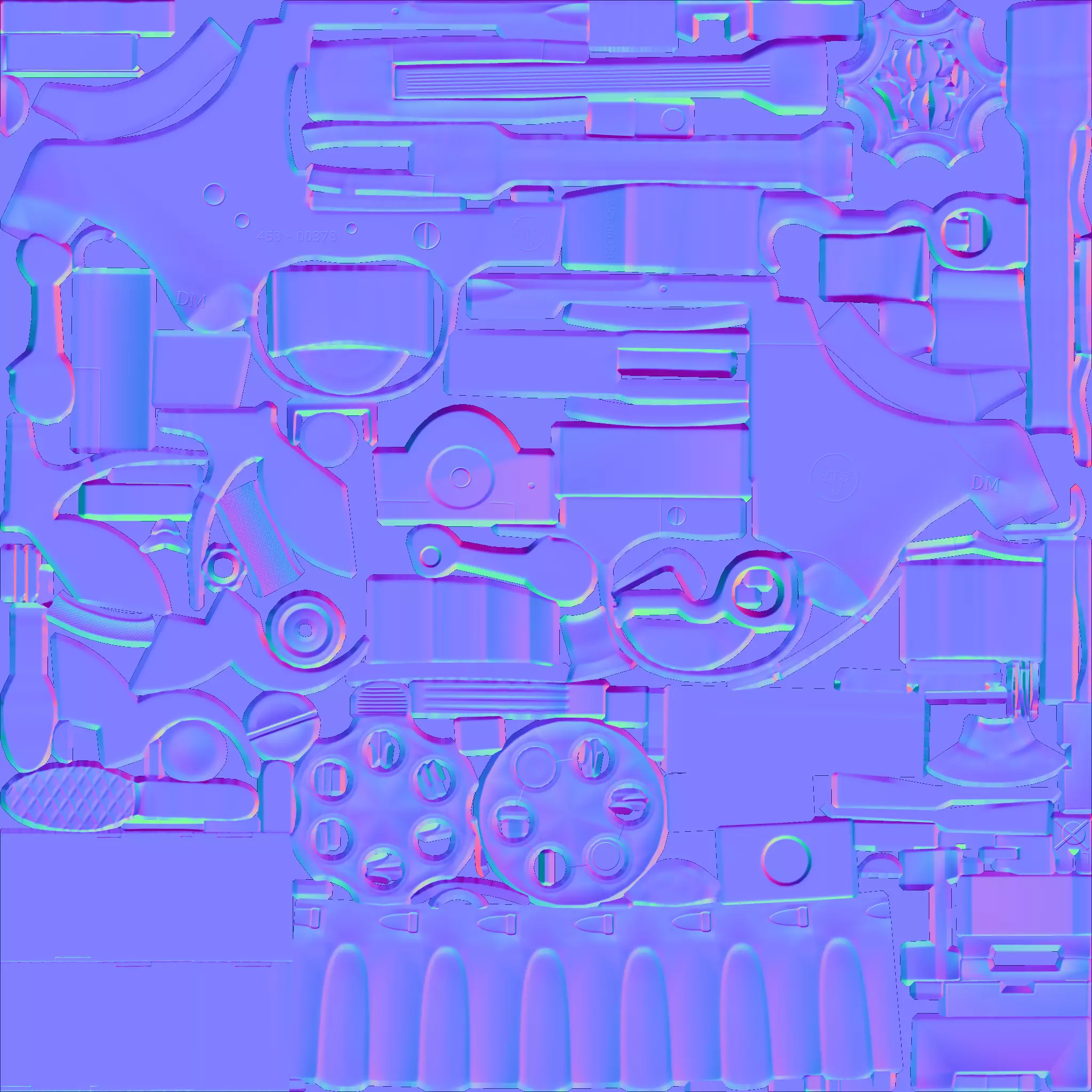 PBR - Western 357 Revolver - Game-Ready 3D Asset Low-poly 3D model_15