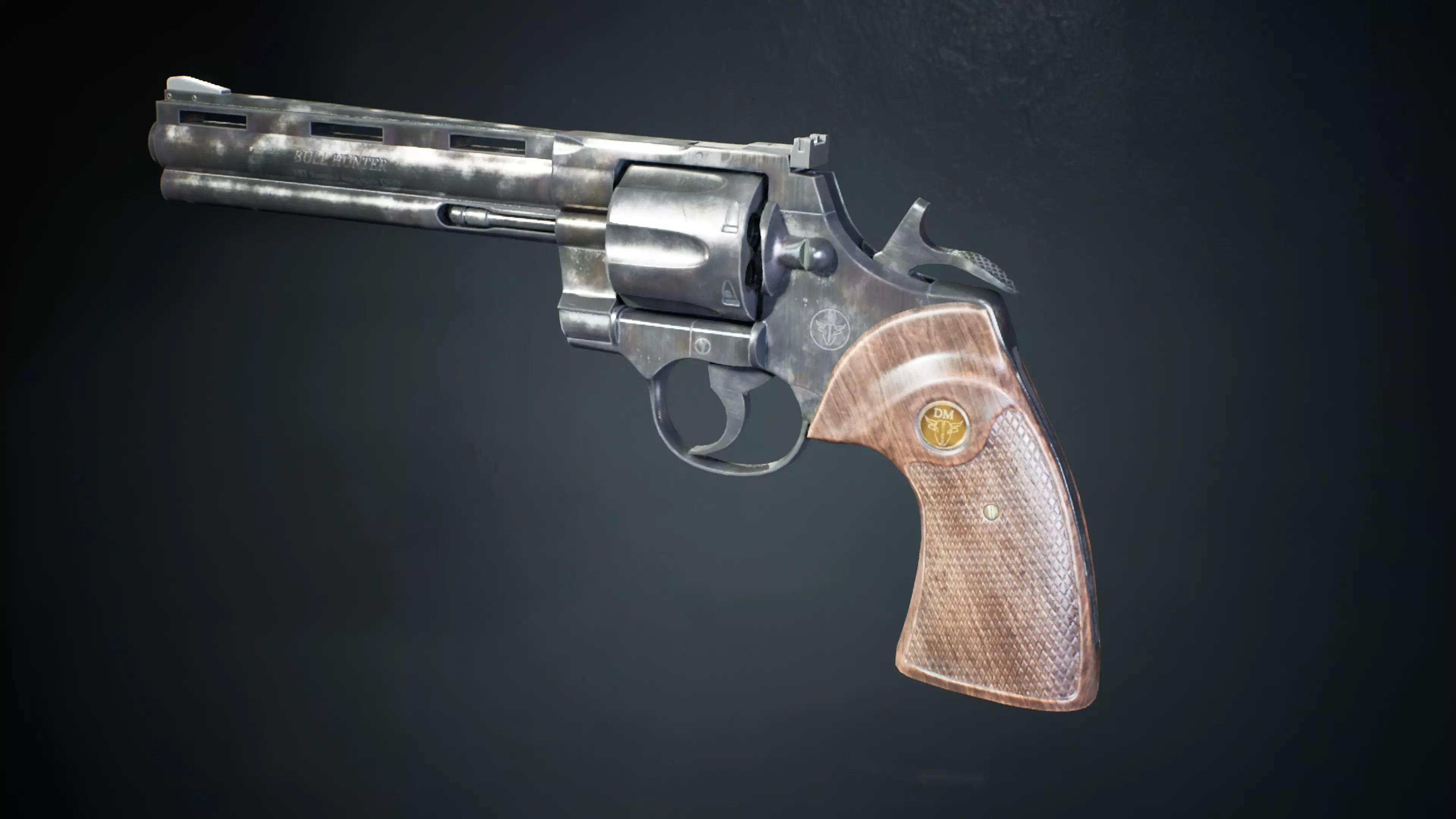 PBR - Western 357 Revolver - Game-Ready 3D Asset Low-poly 3D model_3