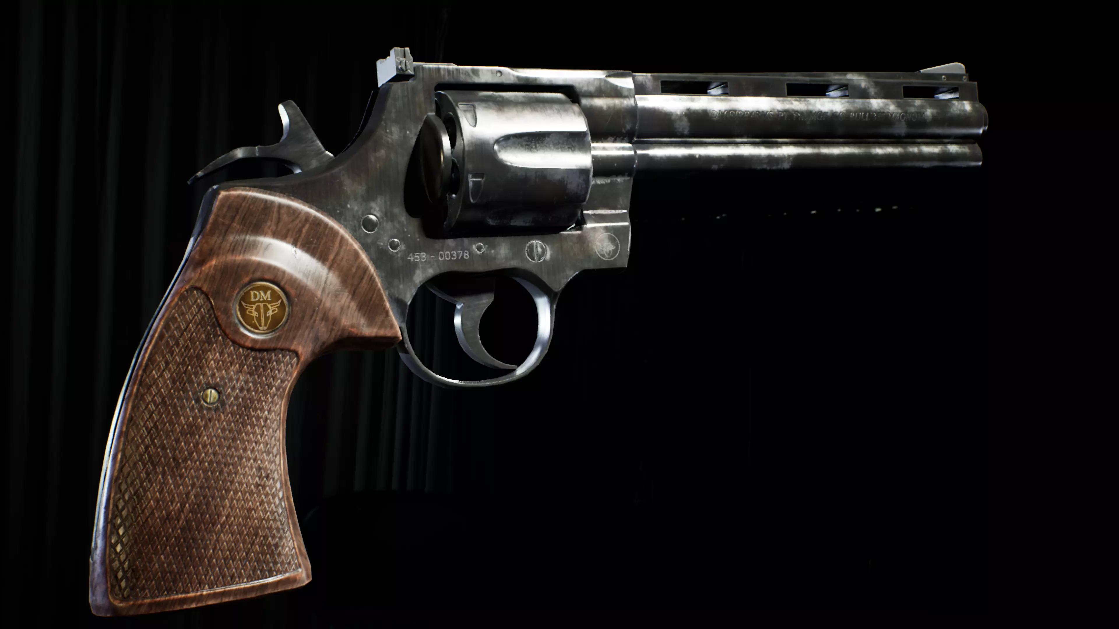 PBR - Western 357 Revolver - Game-Ready 3D Asset Low-poly 3D model_4