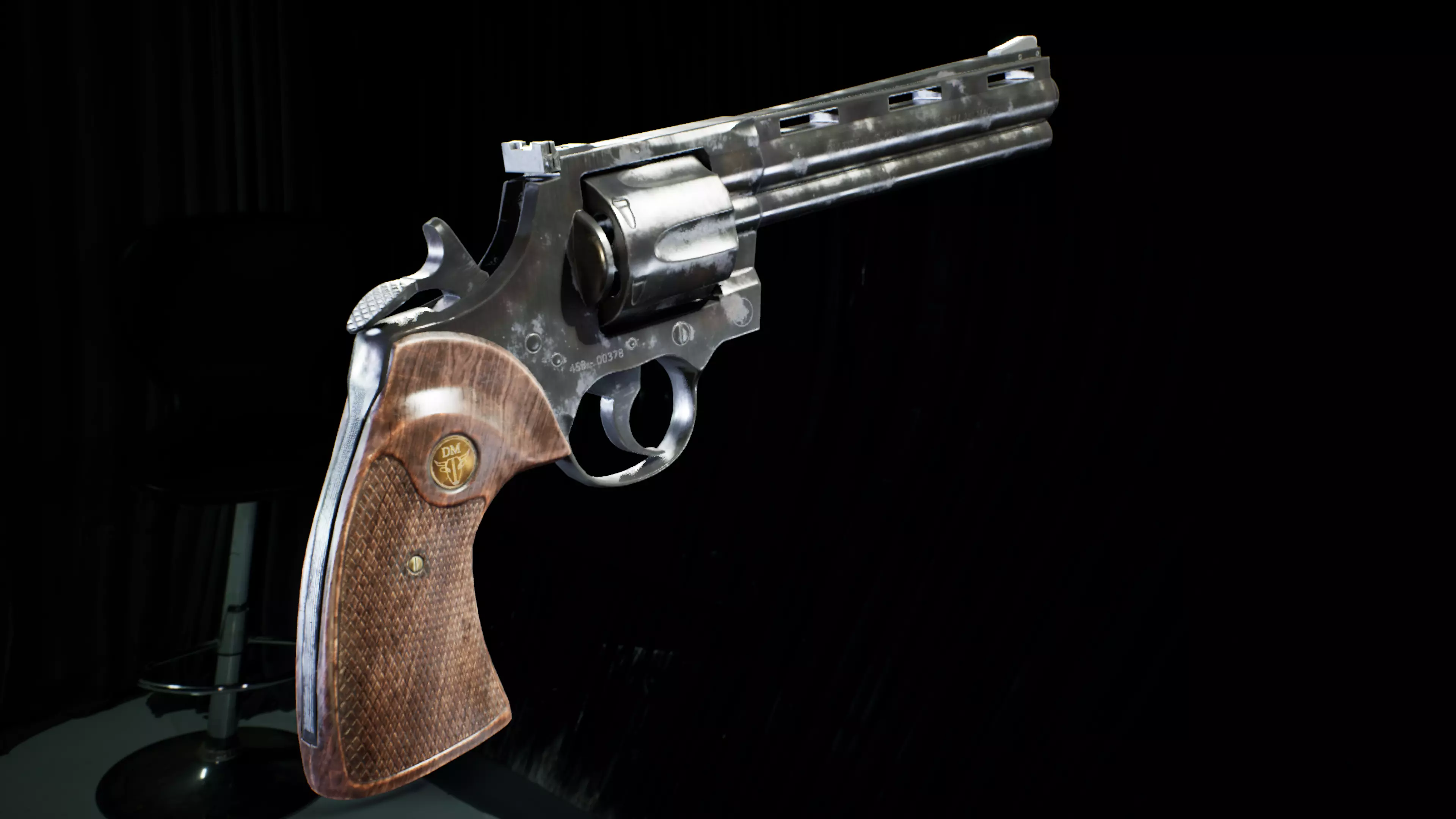 PBR - Western 357 Revolver - Game-Ready 3D Asset Low-poly 3D model_1