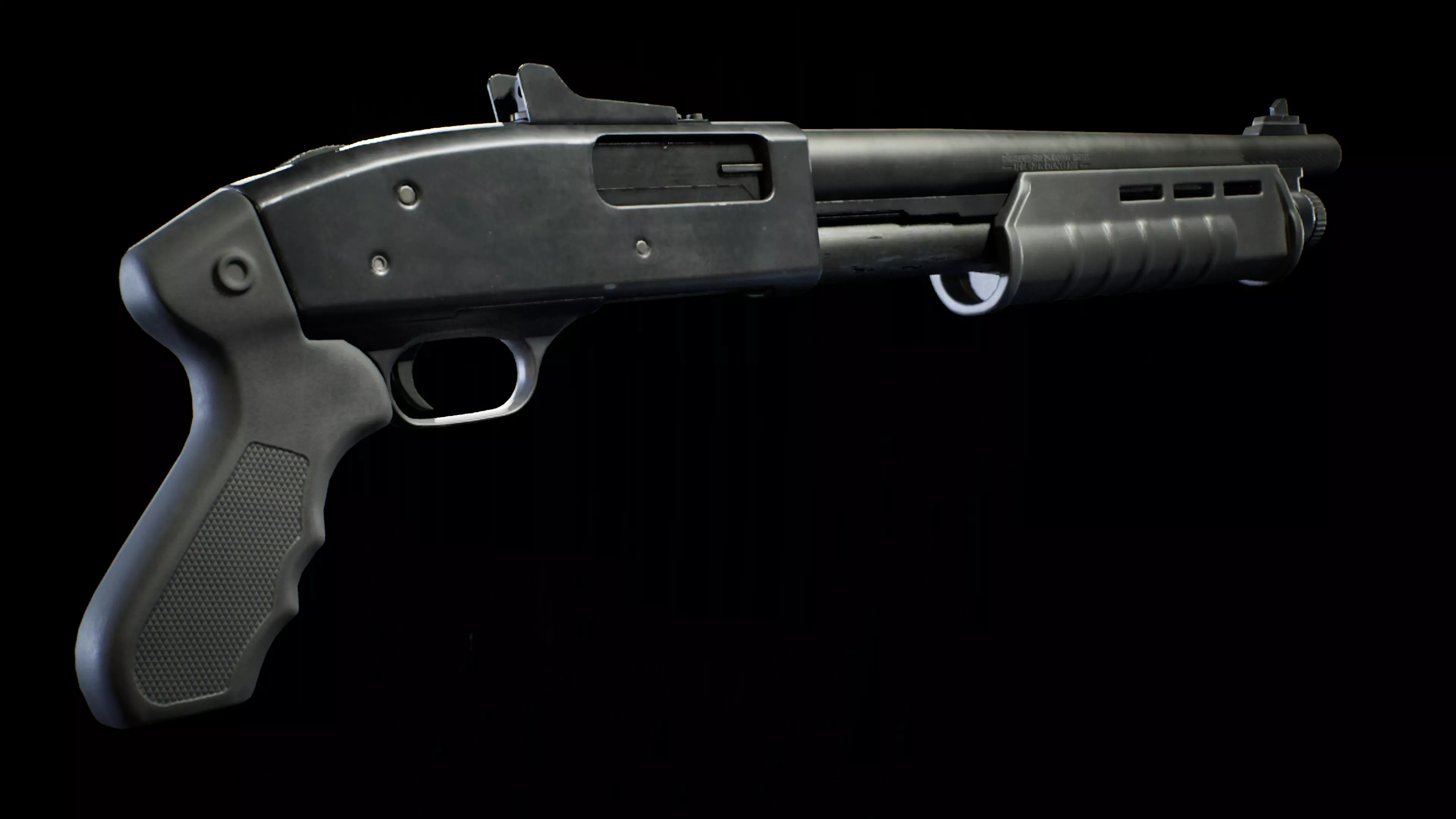 PBR - M590 Shotgun Pistol Grip - Game-Ready 3D Asset Low-poly 3D model_0