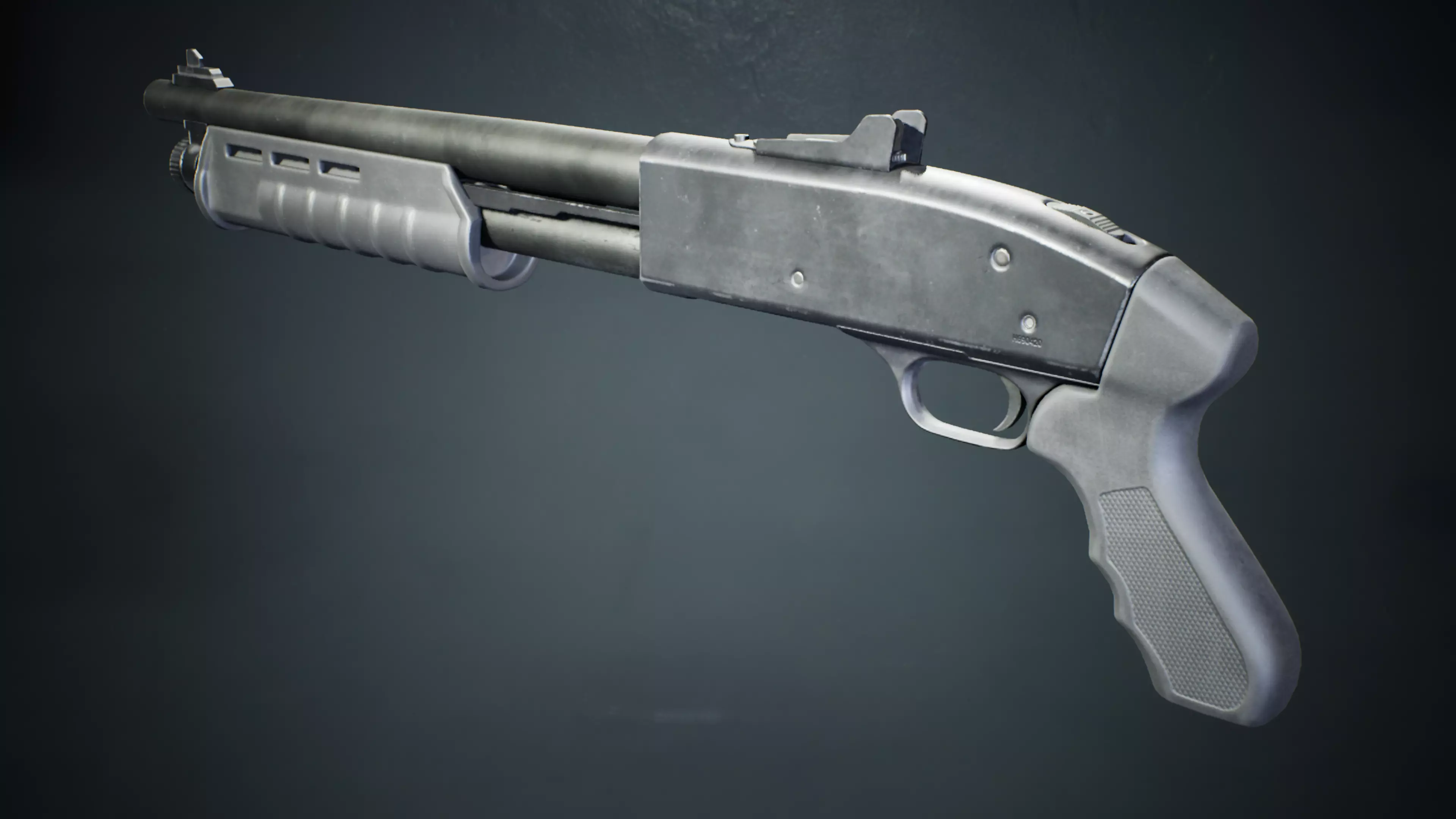 PBR - M590 Shotgun Pistol Grip - Game-Ready 3D Asset Low-poly 3D model_2