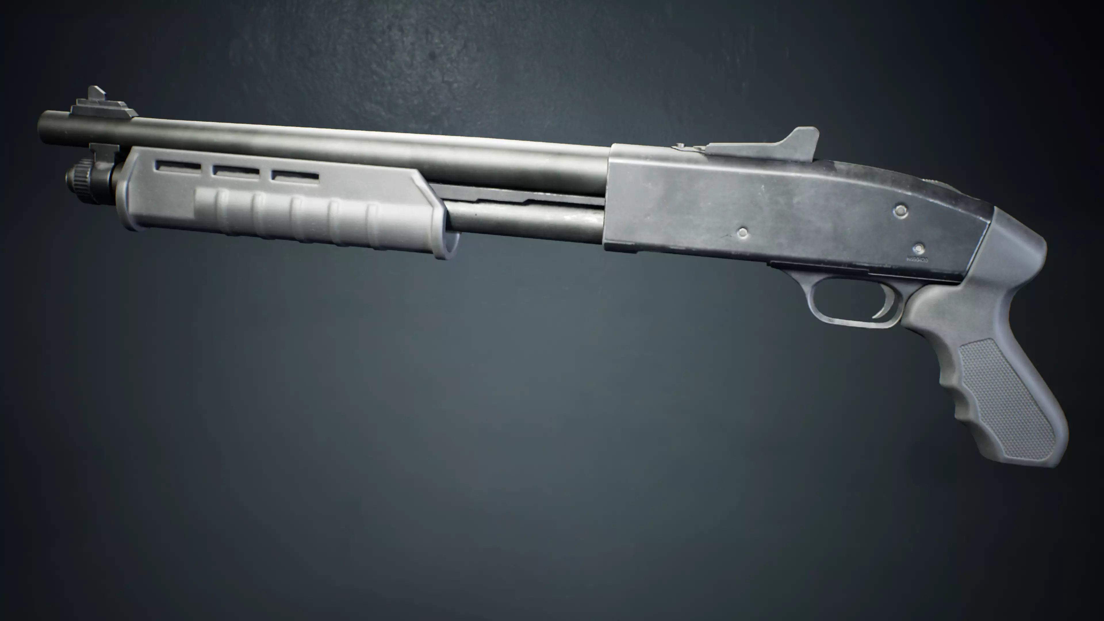 PBR - M590 Shotgun Pistol Grip - Game-Ready 3D Asset Low-poly 3D model_1