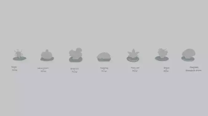 Autumn Harvest Mini Pack Emoji Statues 3D print model