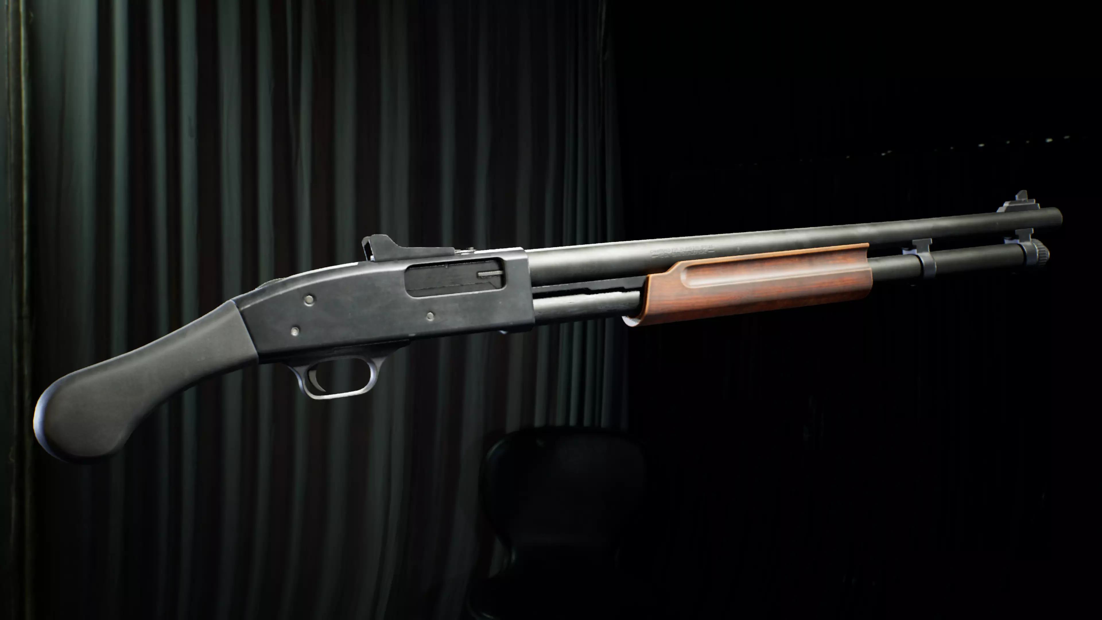 PBR - M590 Pump Action Shotgun Sawn Off - Game-Ready 3D Asset Low-poly 3D model