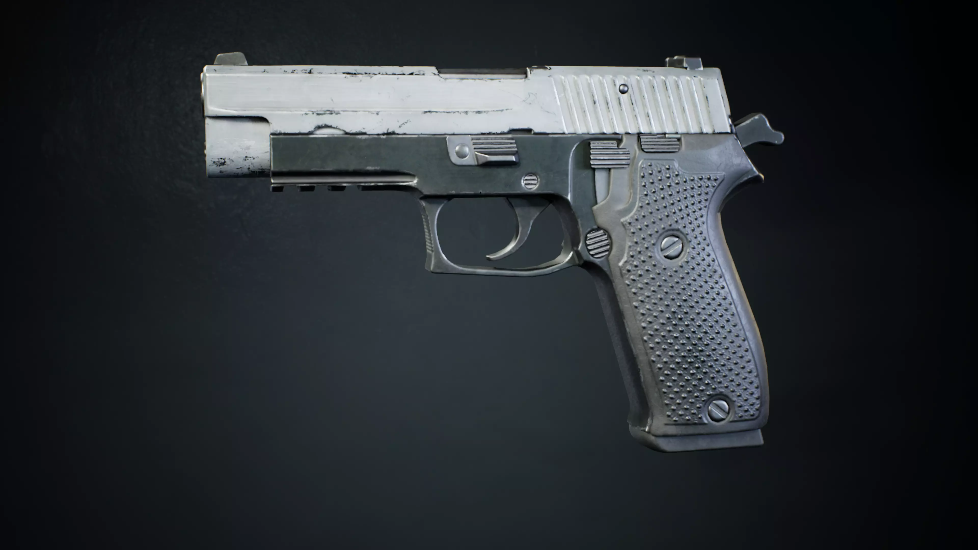 PBR - P2020 Semi-Automatic Pistol - Game-Ready 3D Asset Low-poly 3D model_3
