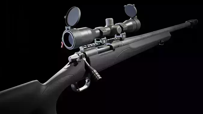 PBR - R700 Sniper Rifle  - Game-Ready 3D Asset