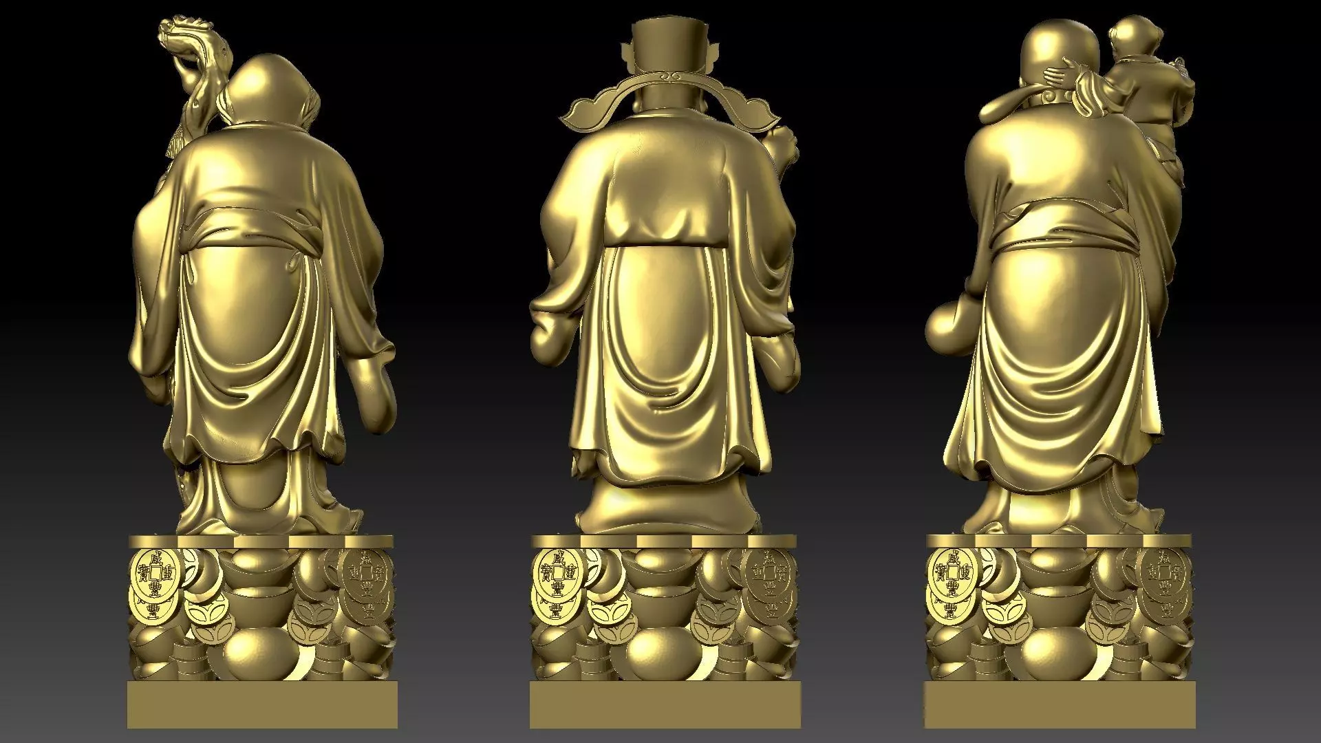 Fu Lu Shou 1 3D print model_2