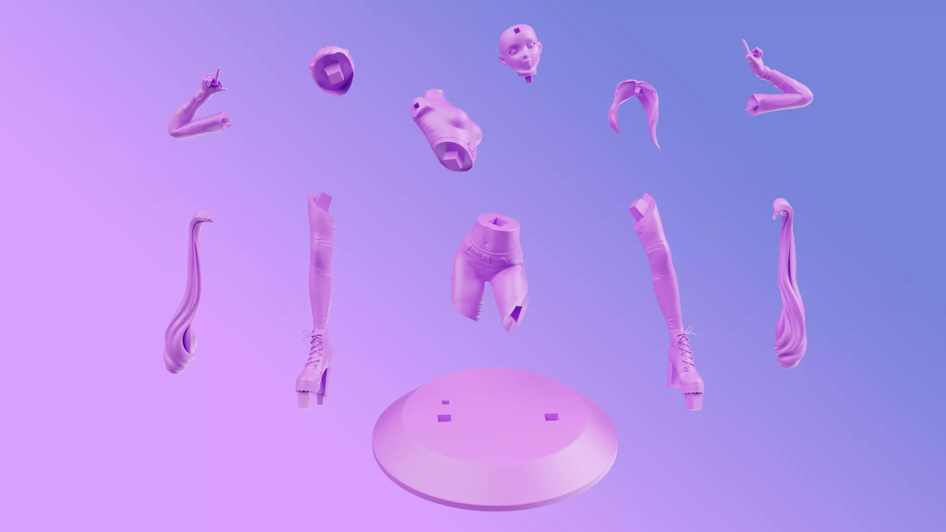 Luna Hex 3D print model_9