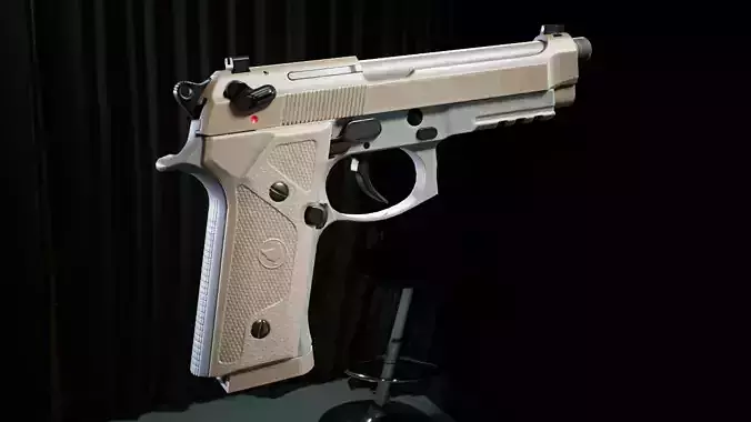 PBR - M9A3 Tactical Pistol - Game-Ready 3D Asset