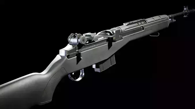PBR - M14 SOCOM Rifle  - Game-Ready 3D Asset