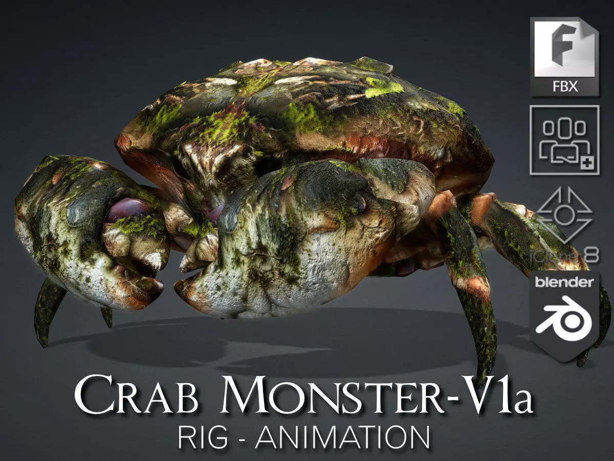 Crab Monster-V1a 3D model_0