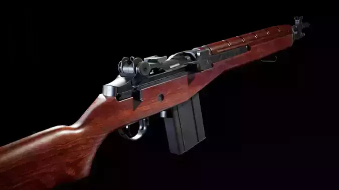 PBR - M14 Woodstock Rifle - Game-Ready 3D Asset