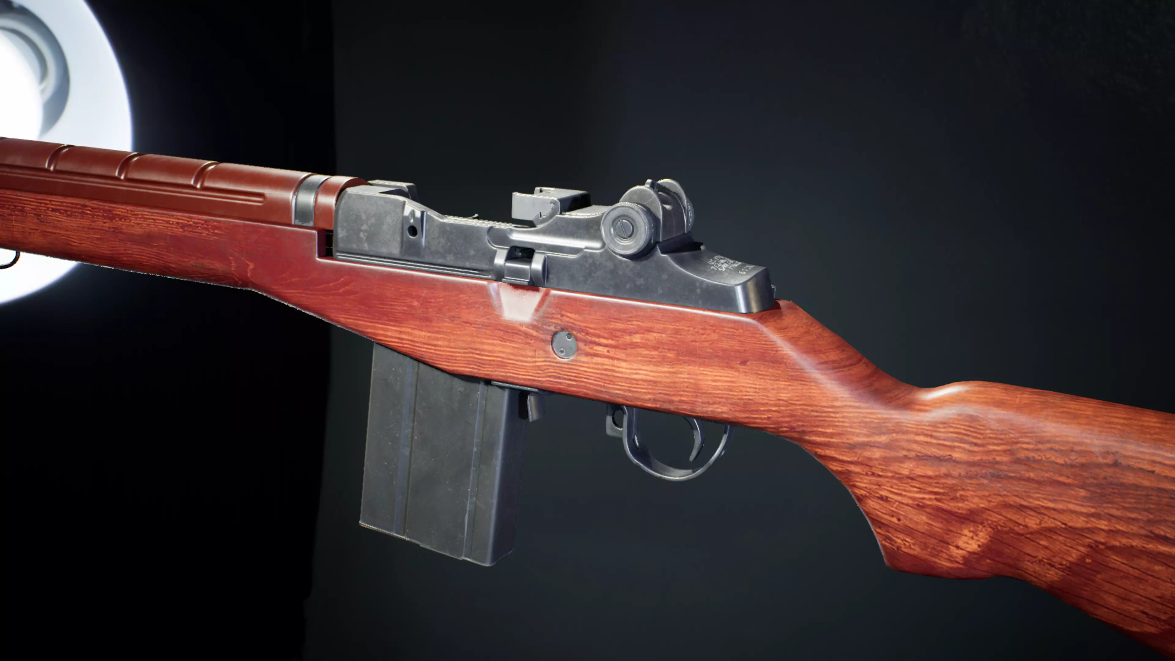 PBR - M14 Woodstock Rifle - Game-Ready 3D Asset Low-poly 3D model_3