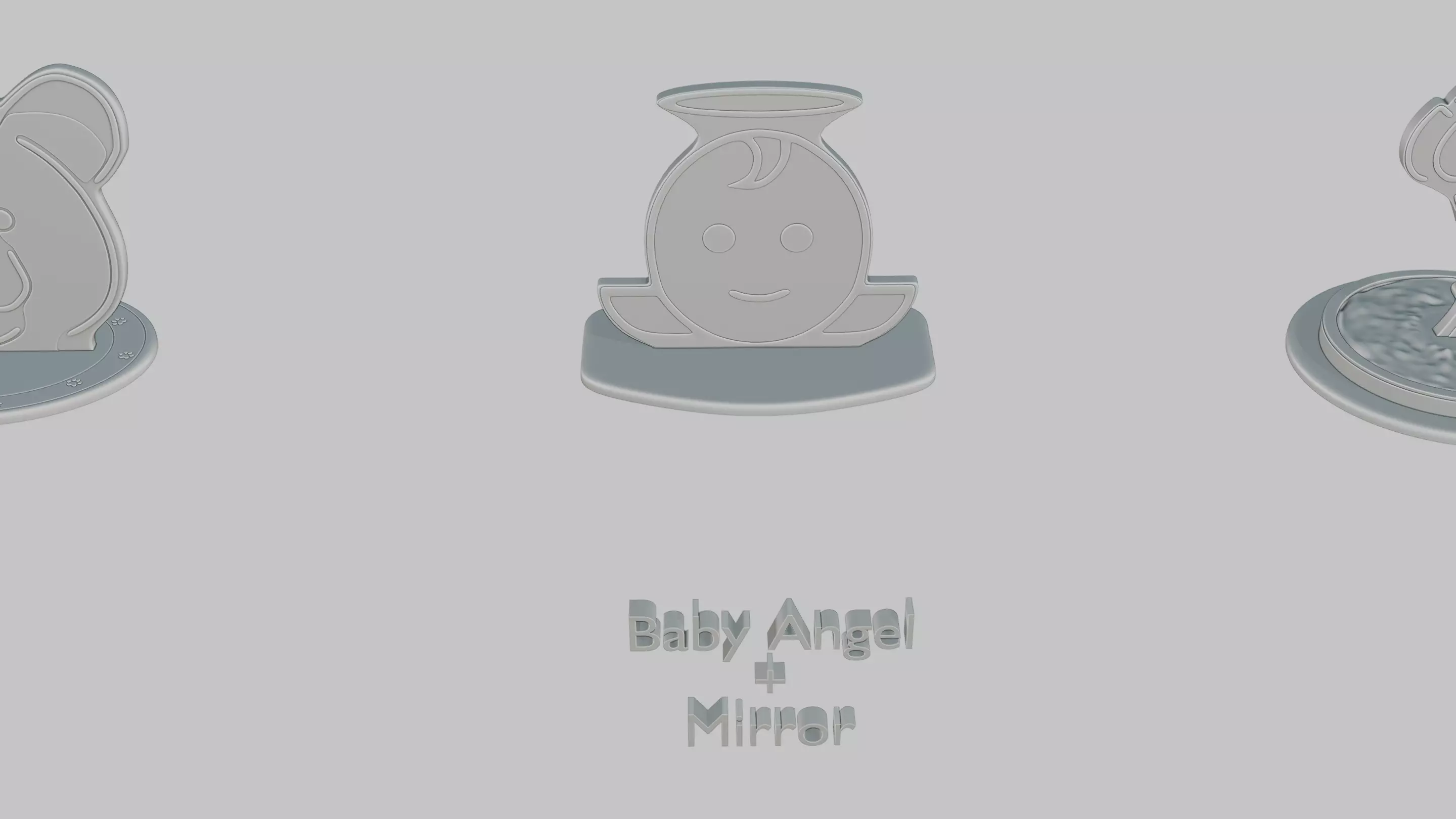 Baby Shower Pack Emoji Statues 3D print model_13