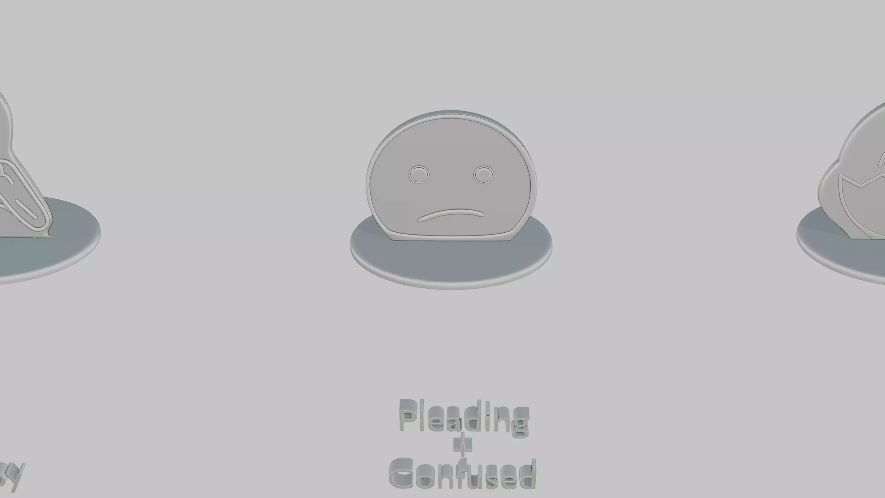 Baby Shower Pack Emoji Statues 3D print model_8