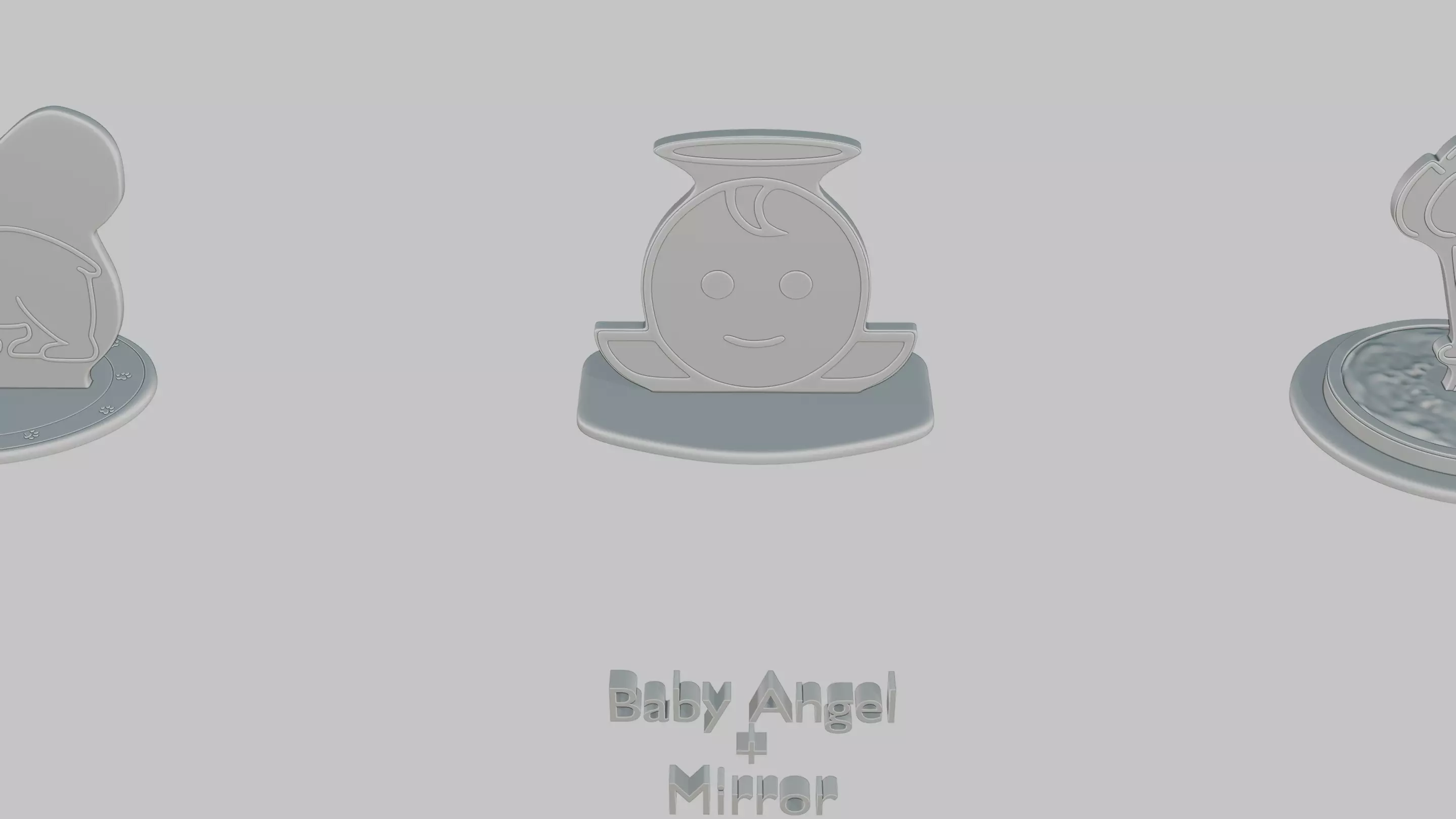 Baby Shower Pack Emoji Statues 3D print model_14