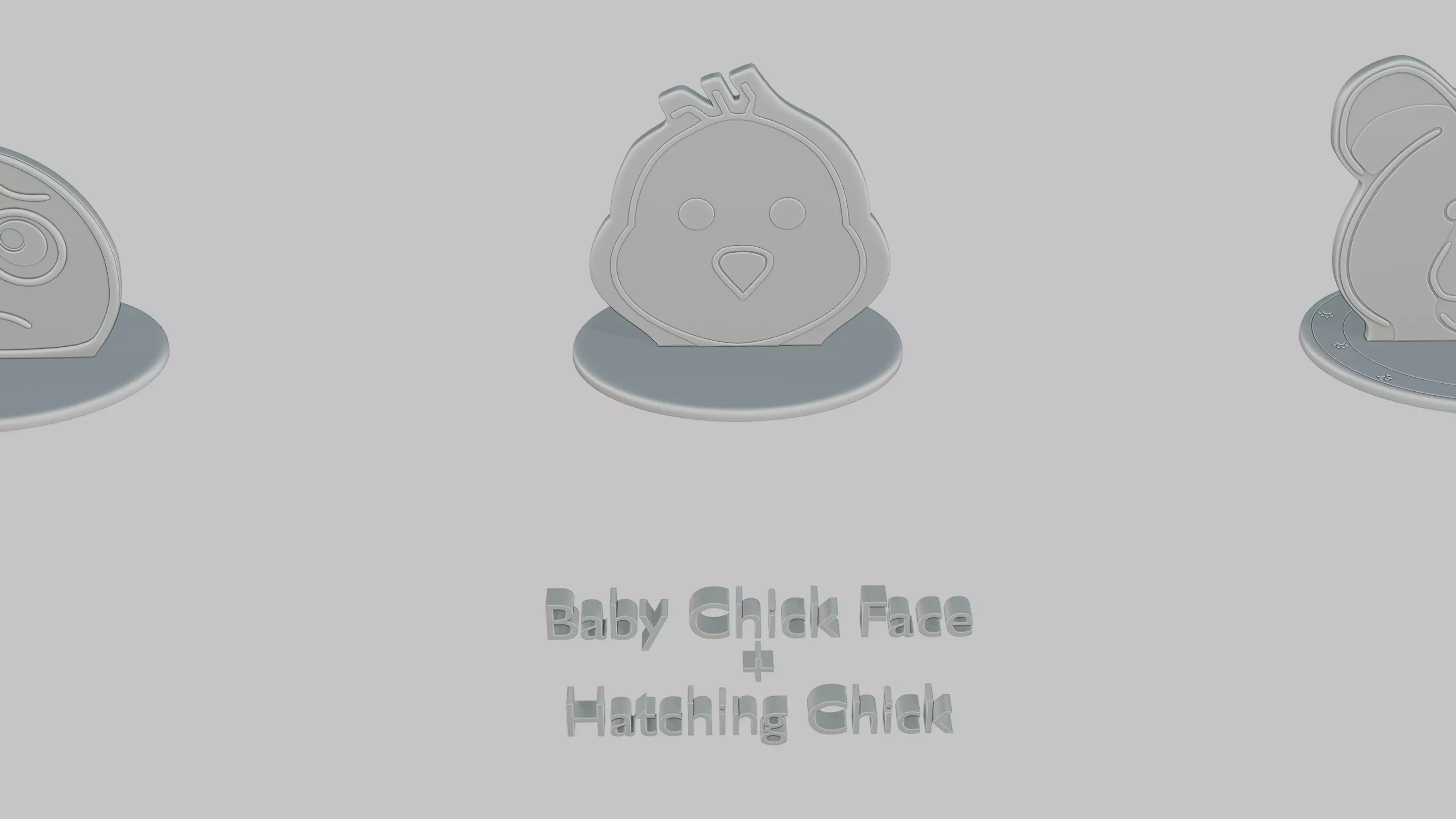 Baby Shower Pack Emoji Statues 3D print model_9