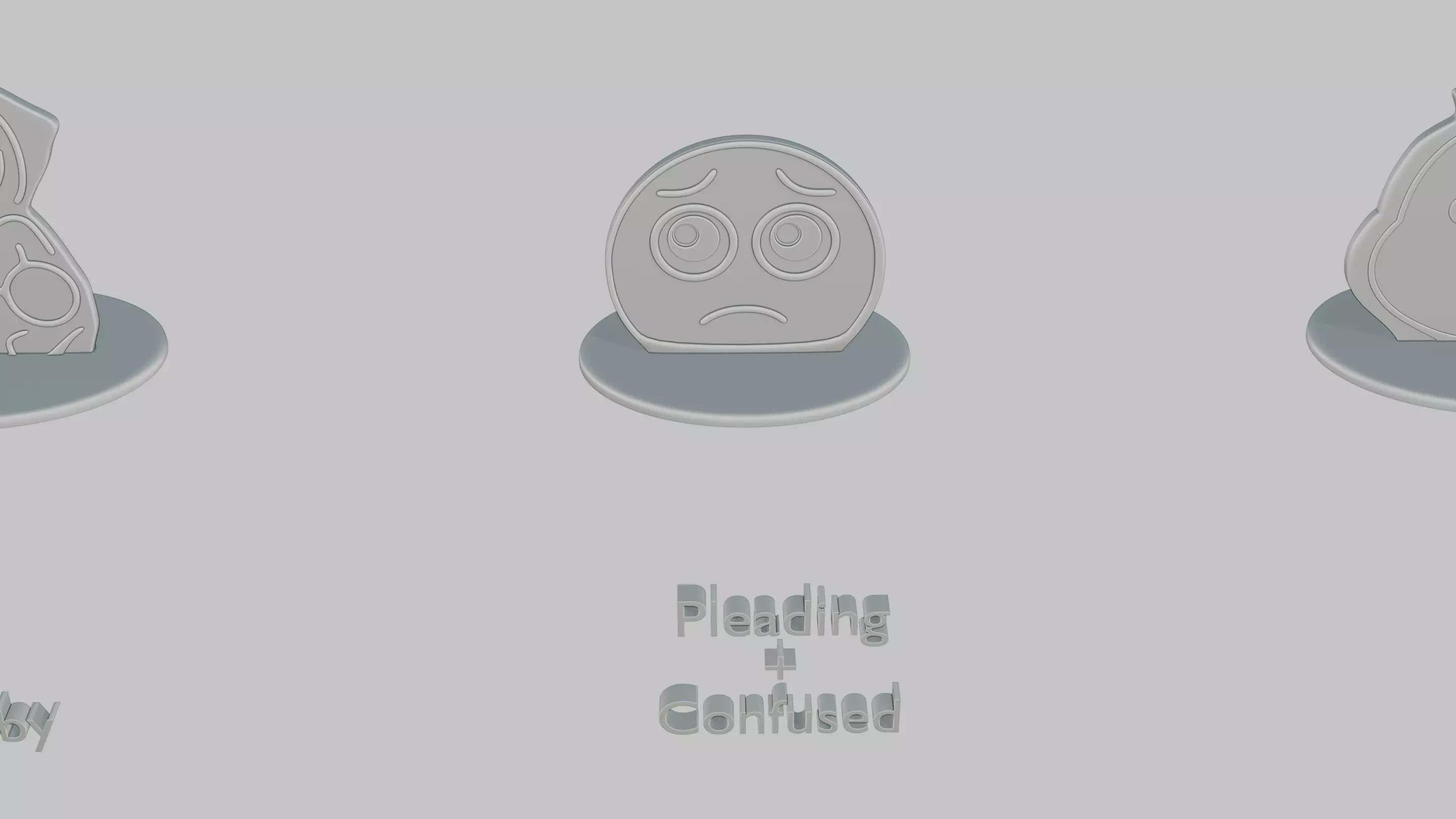 Baby Shower Pack Emoji Statues 3D print model_7