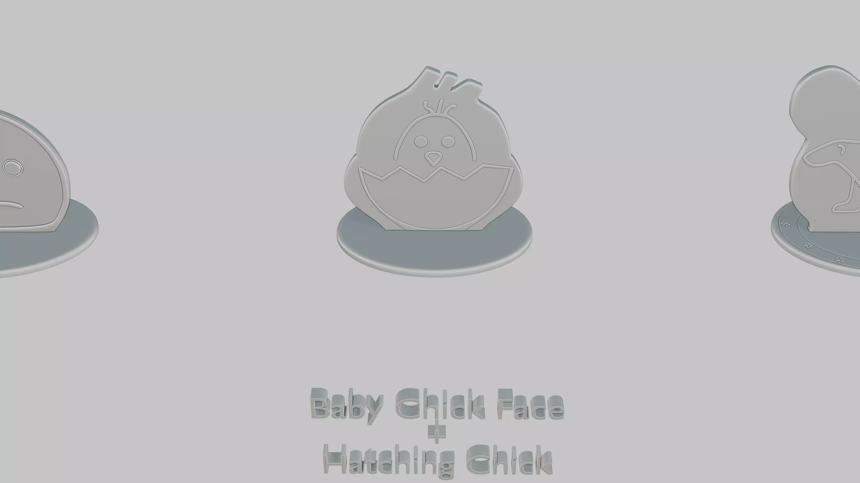 Baby Shower Pack Emoji Statues 3D print model_10
