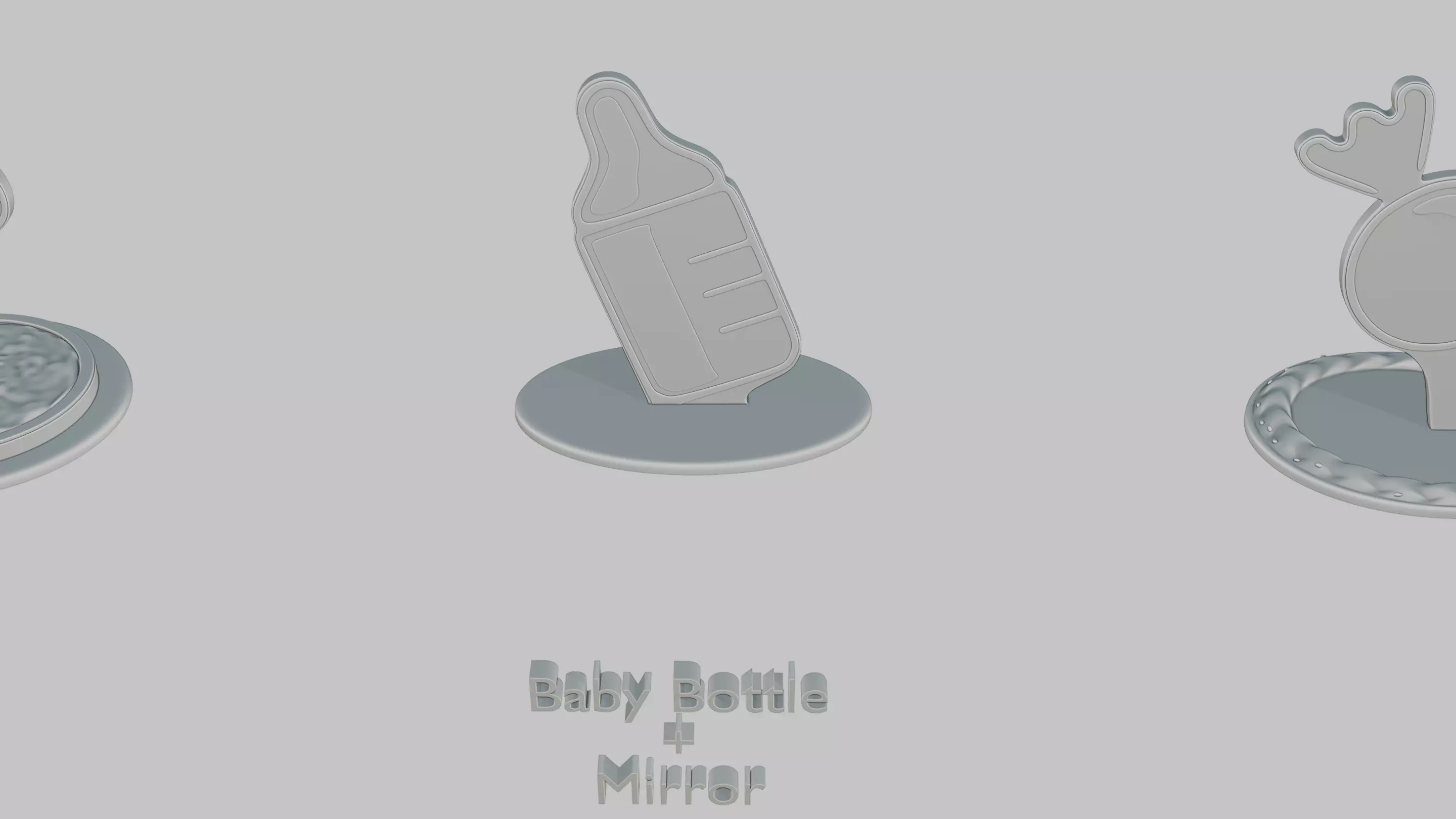 Baby Shower Pack Emoji Statues 3D print model_18