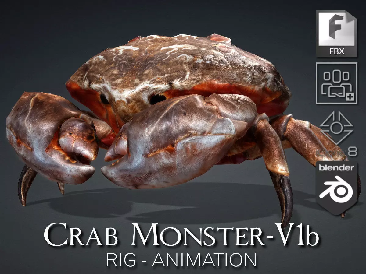 Crab Monster-V1b 3D model_0