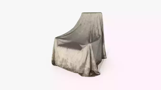 Dirty Covered Armchair 3D model
