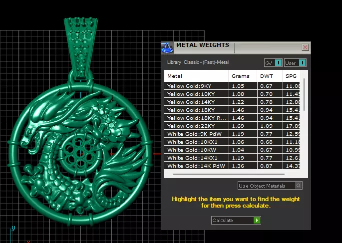 ROUND GOLD PENDANT 3D print model_6