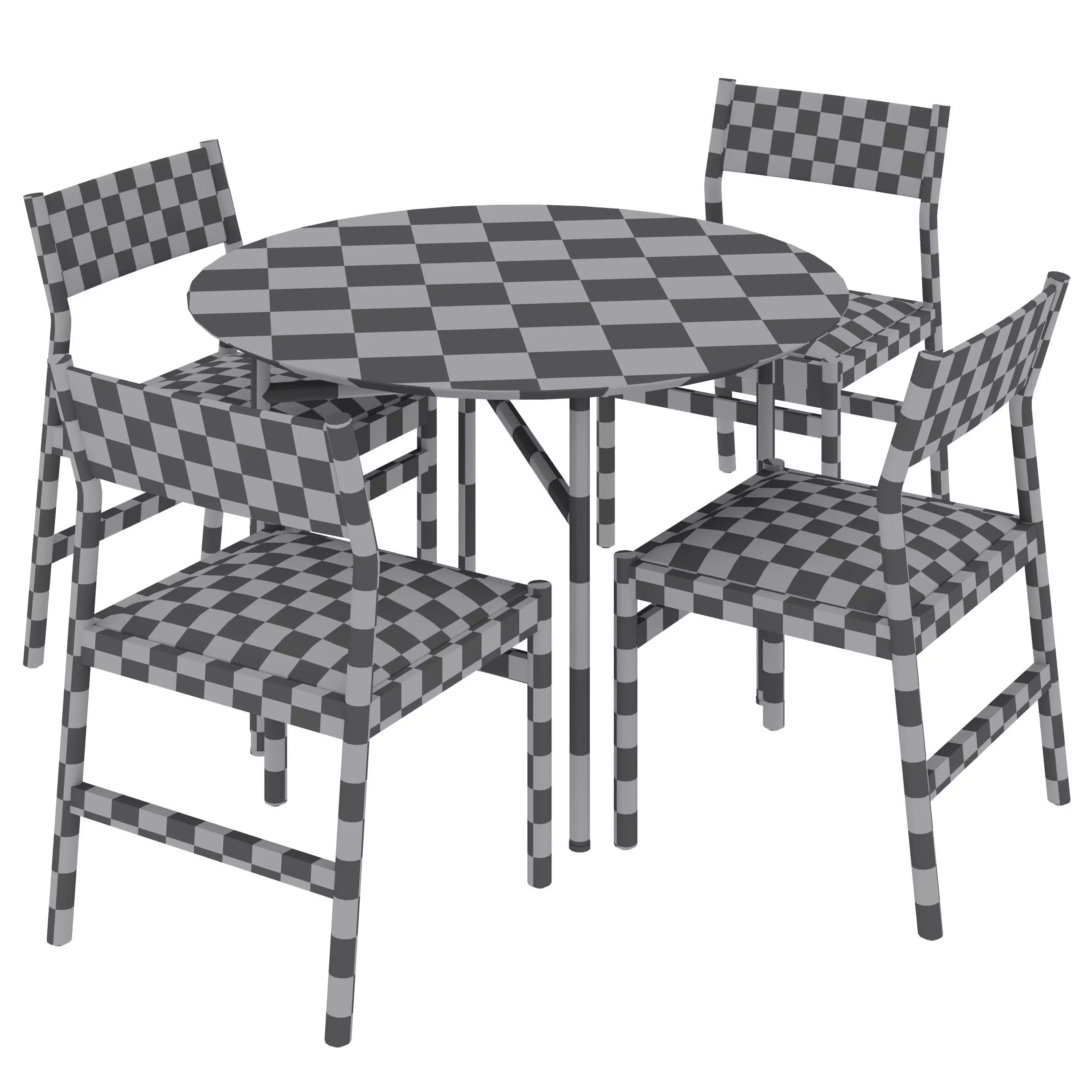 Dining chair Mirit and table Gogen by Skdesign 3D model_6