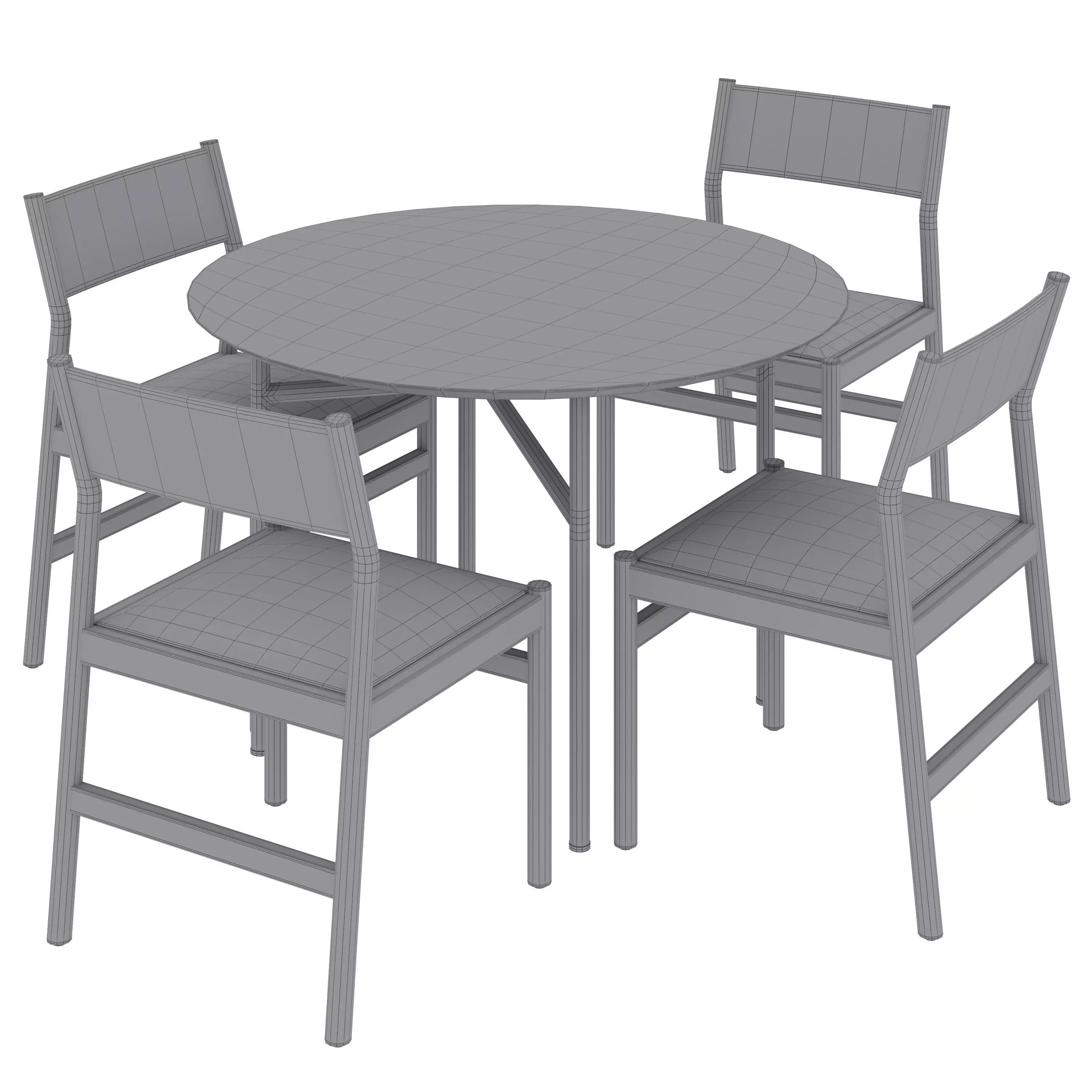 Dining chair Mirit and table Gogen by Skdesign 3D model_5