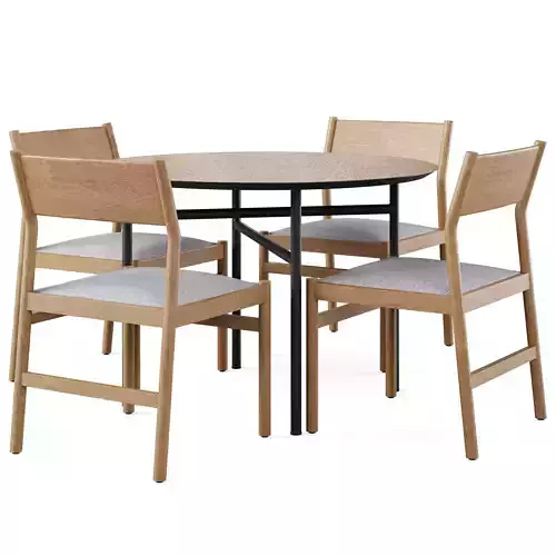 Dining chair Mirit and table Gogen by Skdesign 3D model