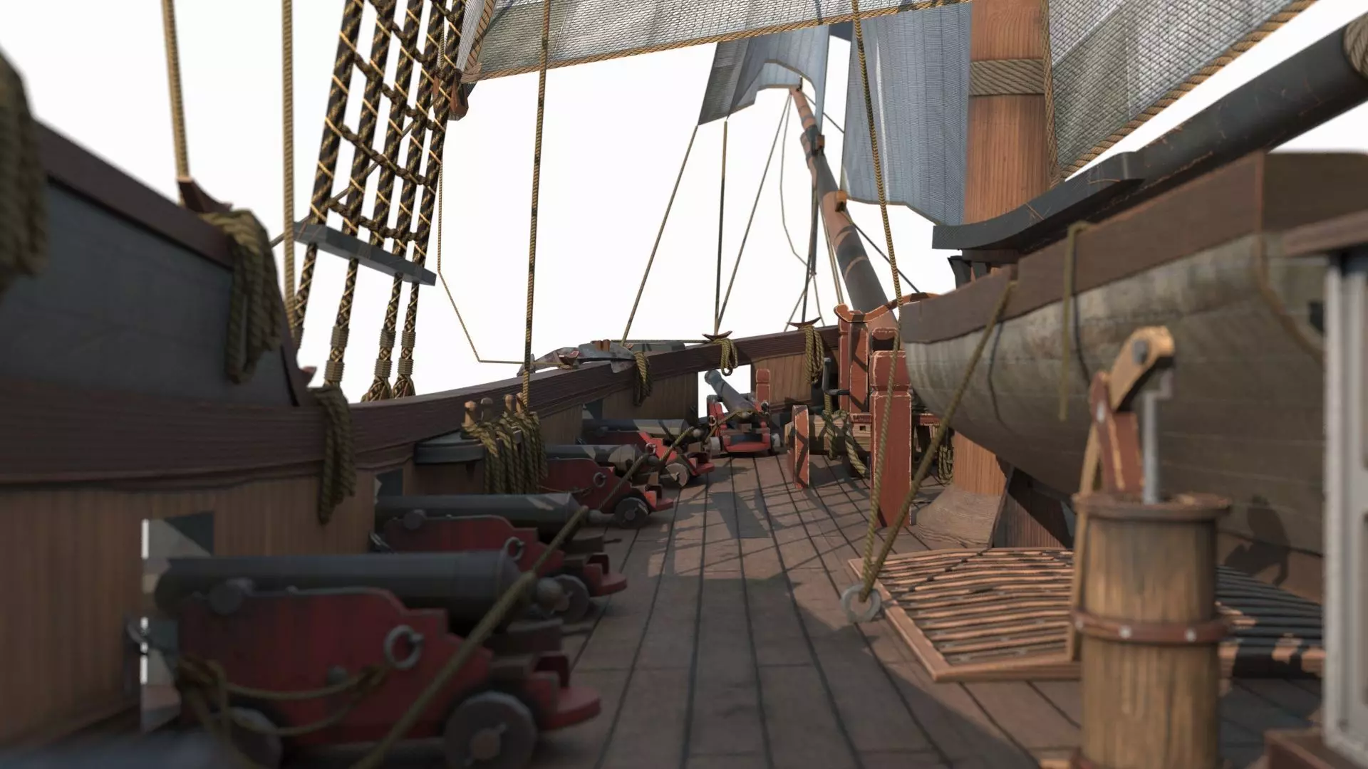 Ancient sailing ships and warships as maritime vehicles 3D model_2