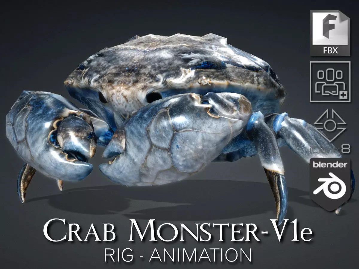 Crab Monster-V1e 3D model_0