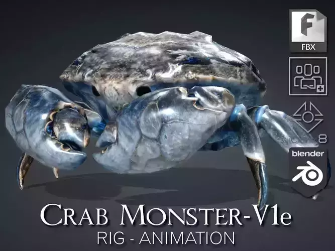 Crab Monster-V1e 3D model