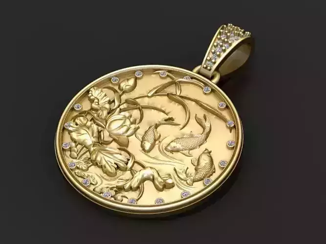 ROUND GOLD PENDANT 
