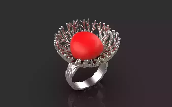 a100-107-Coral Glow Ring