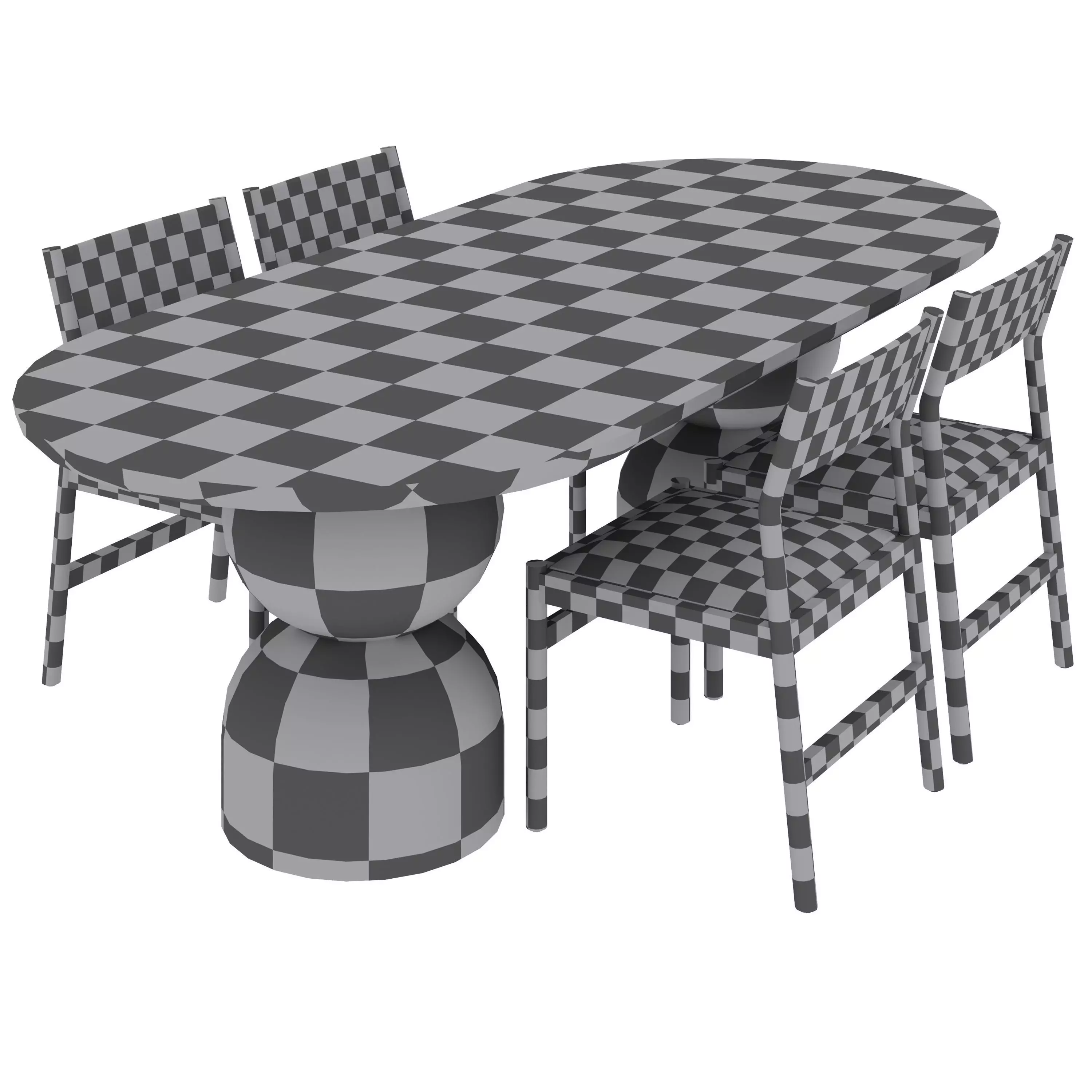 Mirit Dining Chair and Elemental Table by Interior Secrets 3D model_7