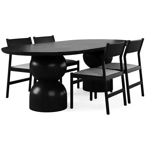 Mirit Dining Chair and Elemental Table by Interior Secrets 3D model