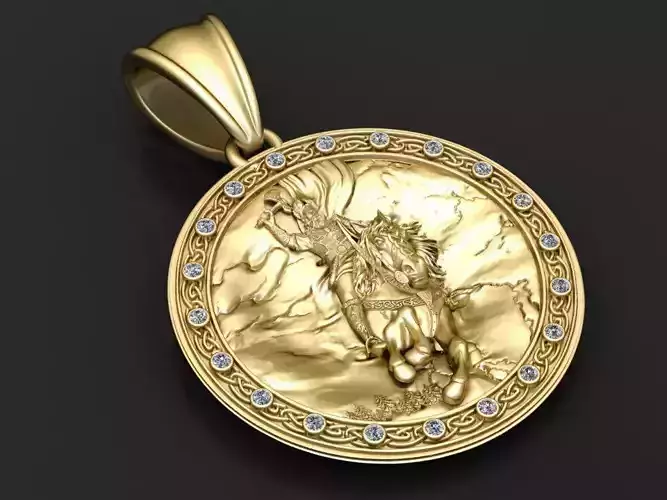 ROUND GOLD PENDANT 