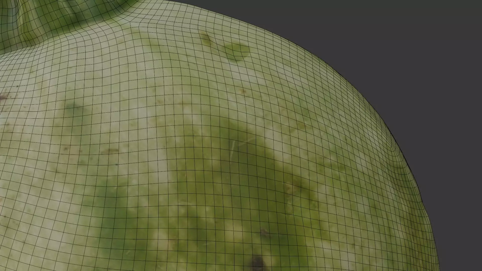 Round Squash Vegetable Scan Low-poly 3D model_6