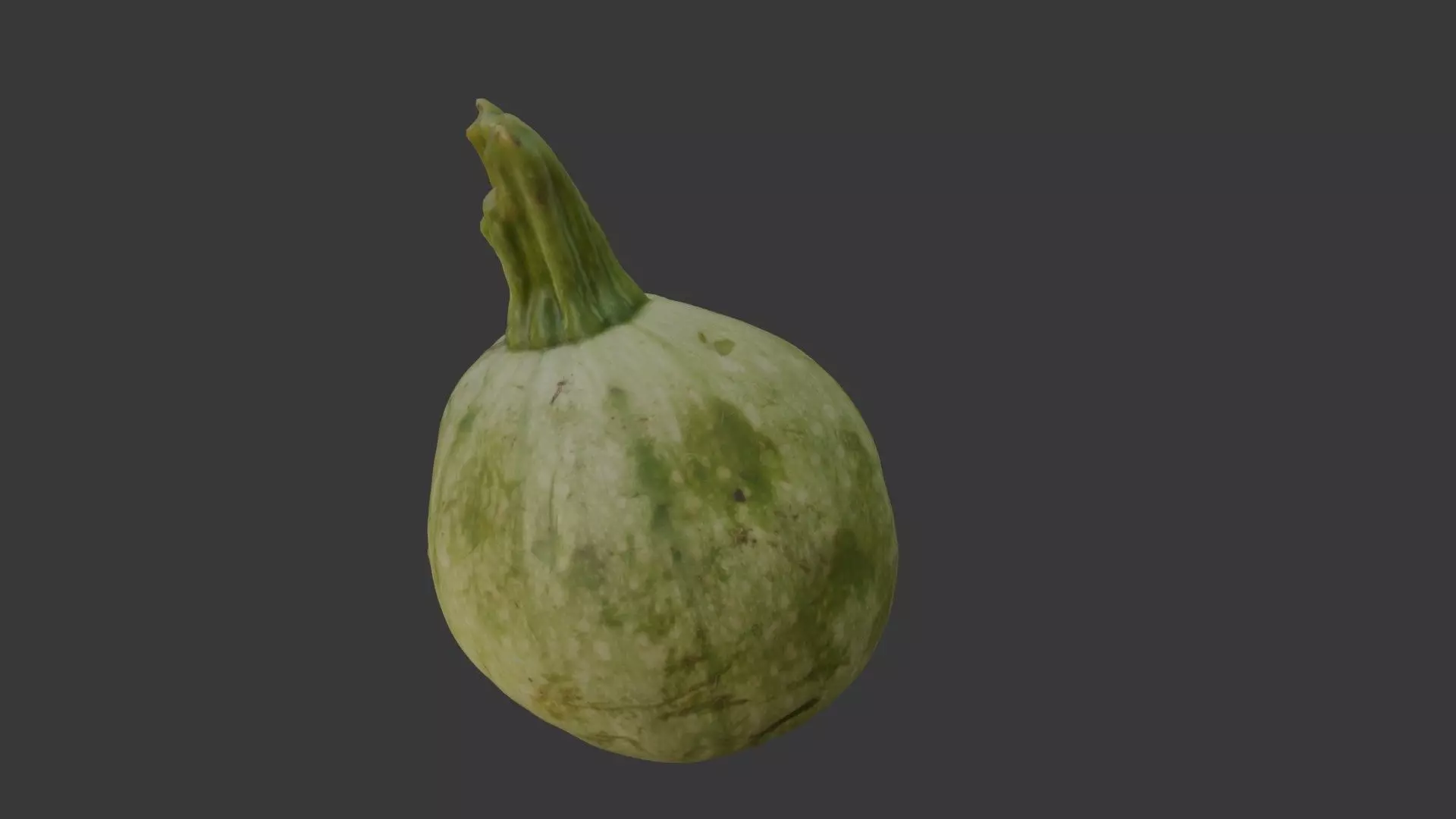 Round Squash Vegetable Scan Low-poly 3D model_5