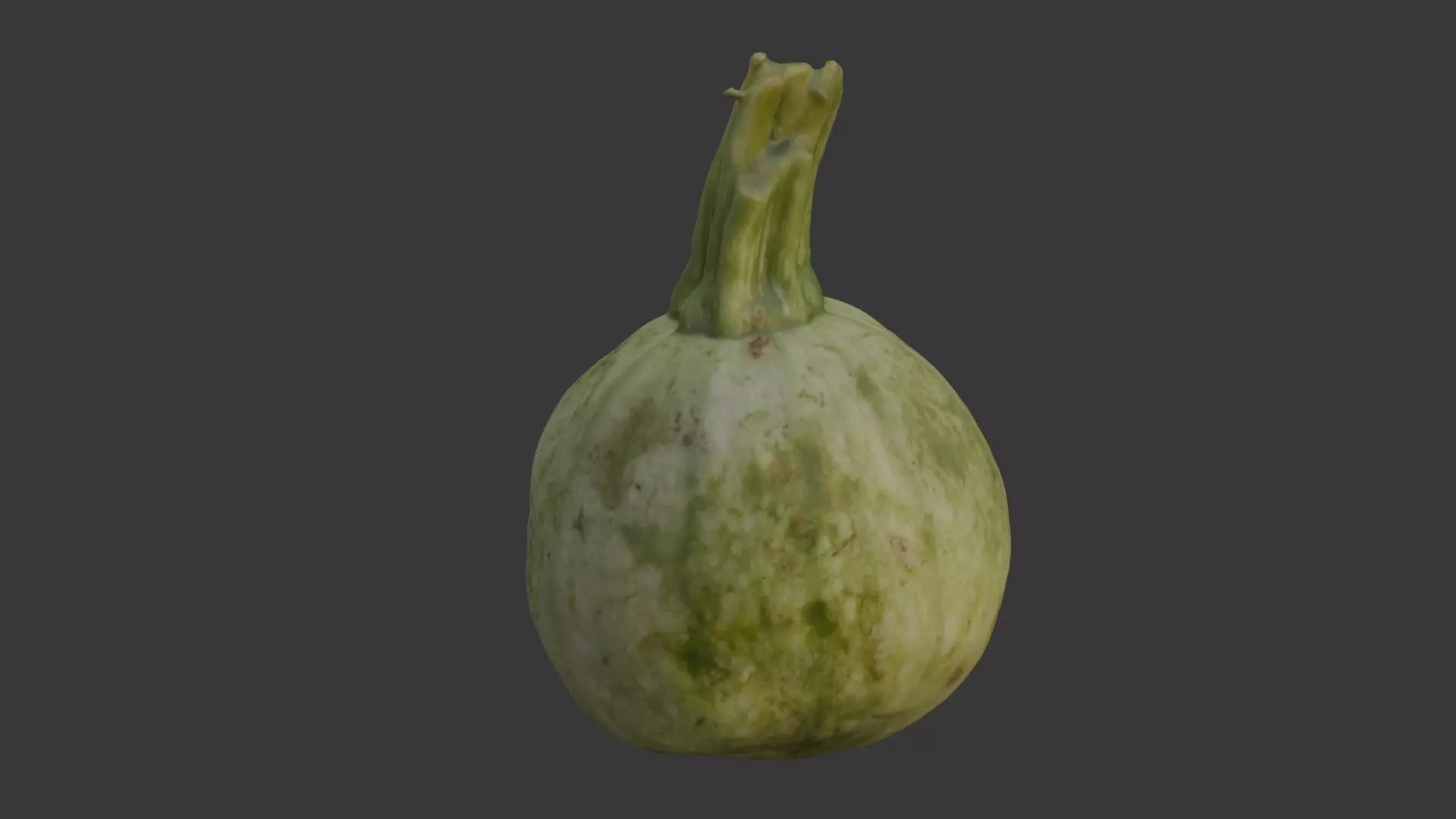 Round Squash Vegetable Scan Low-poly 3D model_1