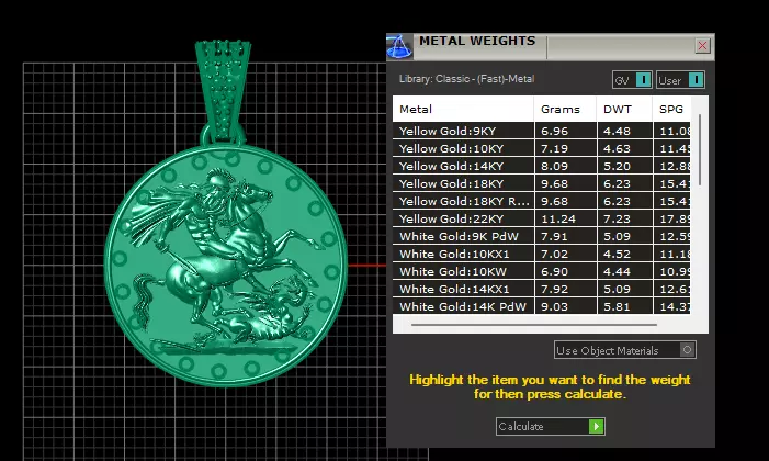 ROUND HOURS PENDANT  3D print model_6
