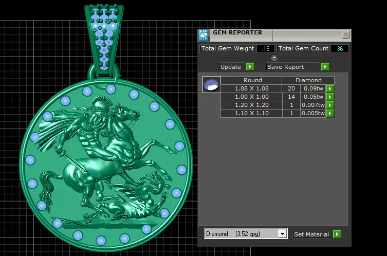 ROUND HOURS PENDANT  3D print model_4