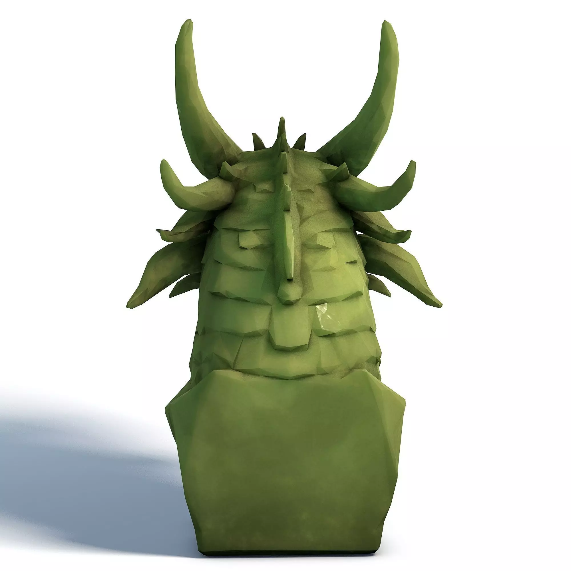 Dragon Head Low Poly 3D print model_3