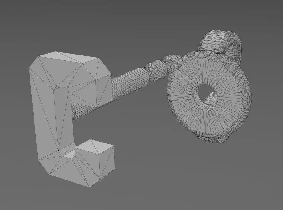 C letter varsity font stud earring 3D print model_14