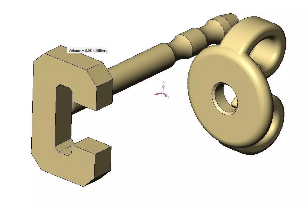 C letter varsity font stud earring 3D print model_13