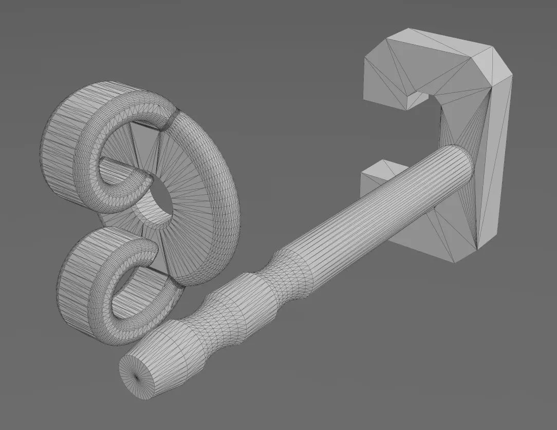 C letter varsity font stud earring 3D print model_15